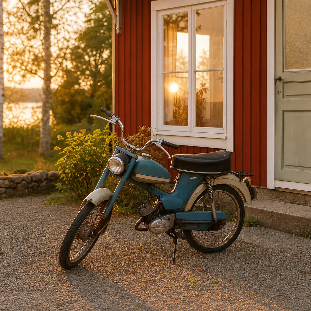 Puch Dakota försäkring — sportig veteranmoped från 70-talet